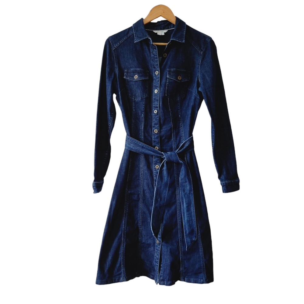 Boden Denim Midi Shirt Dress